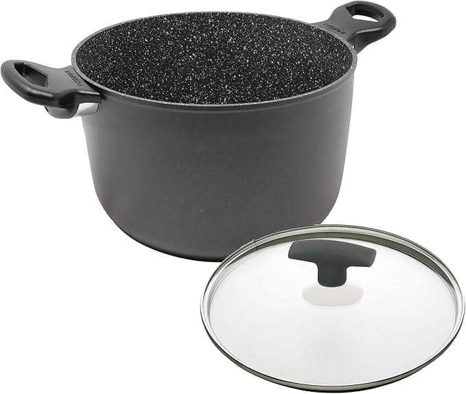 סיר אינדוקציה 24 ס״מ 6.4 ליטר עם מכסה זכוכית