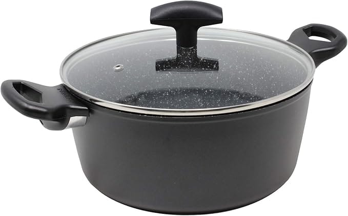 סיר אינדוקציה 24 ס״מ 5 ליטר עם מכסה זכוכית